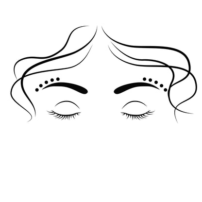 Hair and Eyes Vinyl Wall Decal - Attractive design for spa, beauty salon, spa, makeup studio - Great for girls room