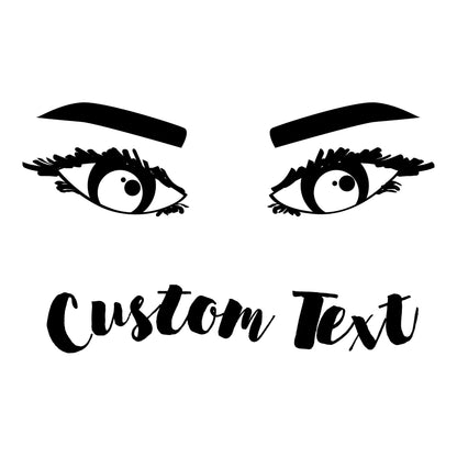 Fashion Eyes Decal with Personalized Text