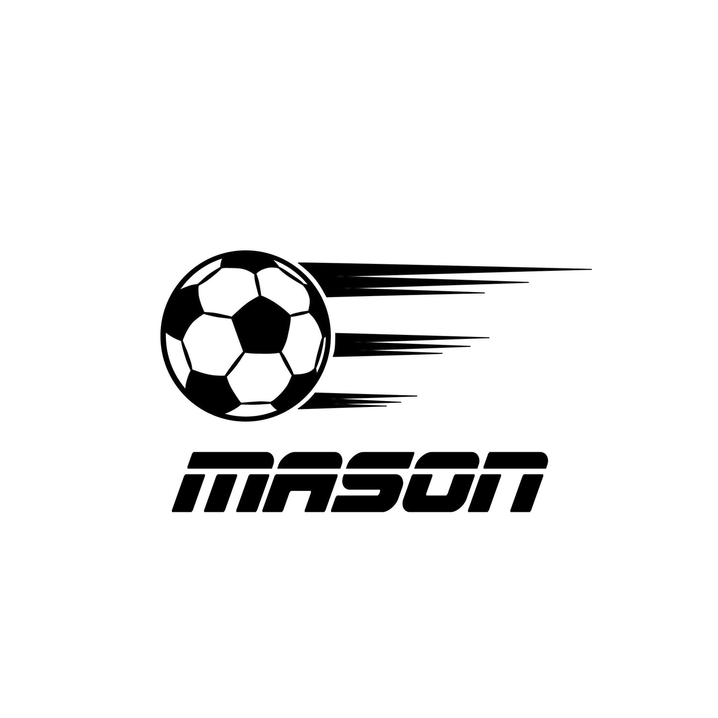 Personalized Soccer Wall Decal - Soccer Ball Sticker For Your Room - Choose Your Name on the Decal - Sticker for Kids and Teens Bedroom