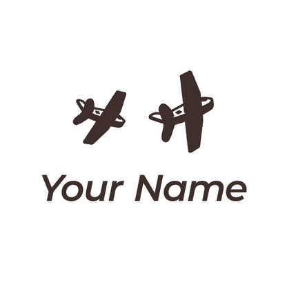 Personalized Name Stickers with Planes - Durable Custom Name Stickers for Kids Bedroom - Easily-Applied Name Decals for Walls Doors Laptops - Fashionable Name Decal