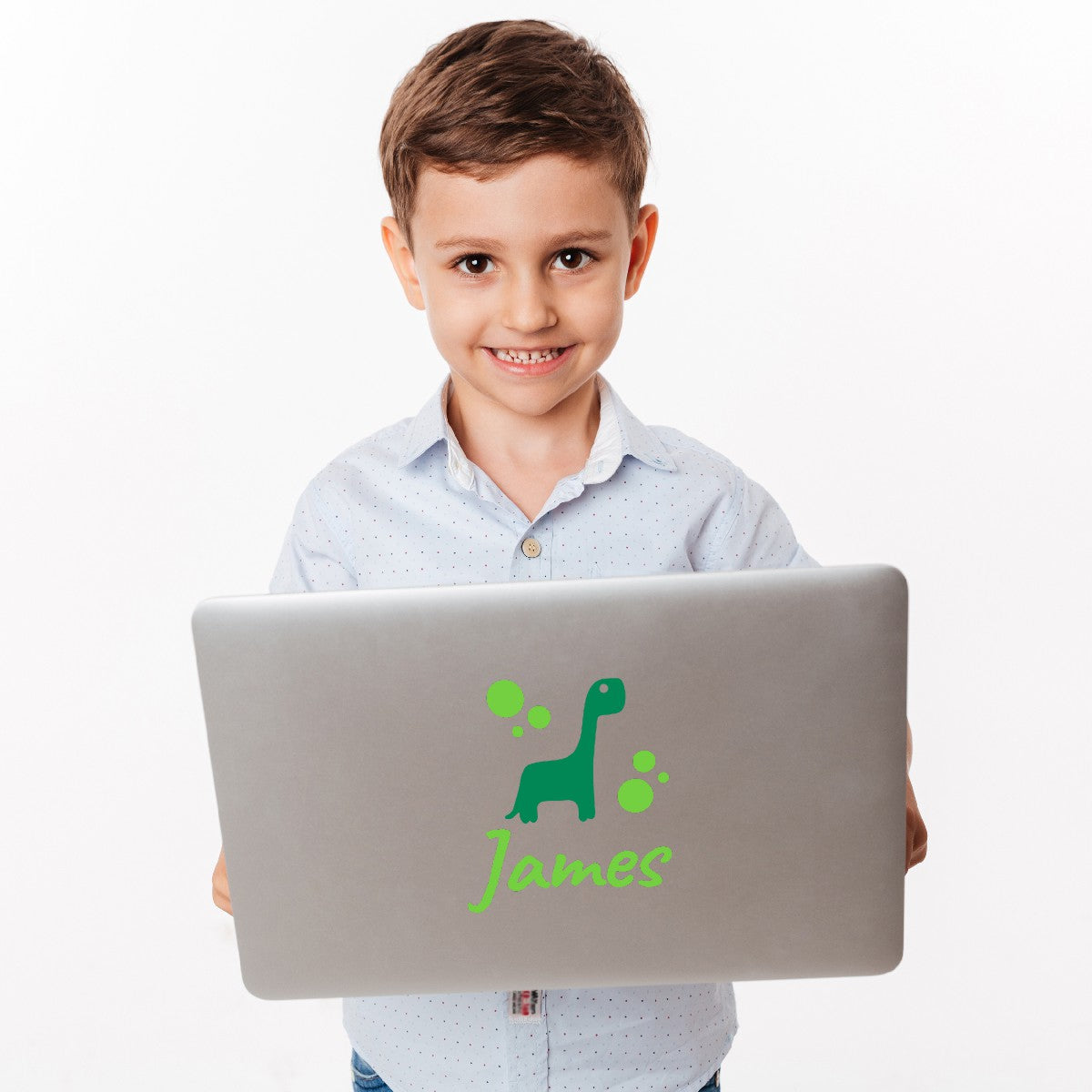 Personalized Name Stickers with Dinosaur - Durable Custom Name Stickers for Kids Bedroom - Easily-Applied Name Decals for Walls Doors Laptops - Cute Name Decal