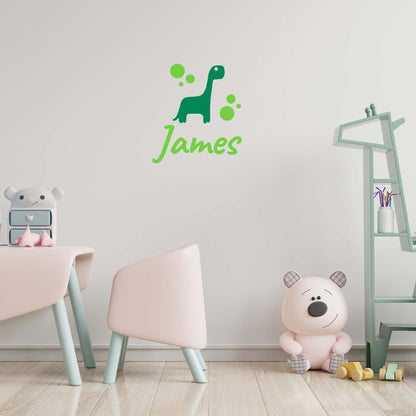 Personalized Name Stickers with Dinosaur - Durable Custom Name Stickers for Kids Bedroom - Easily-Applied Name Decals for Walls Doors Laptops - Cute Name Decal