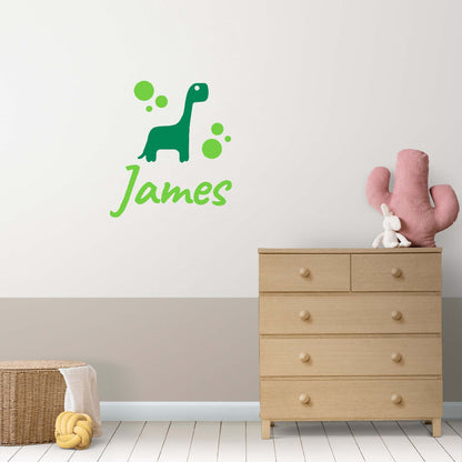 Personalized Name Stickers with Dinosaur - Durable Custom Name Stickers for Kids Bedroom - Easily-Applied Name Decals for Walls Doors Laptops - Cute Name Decal