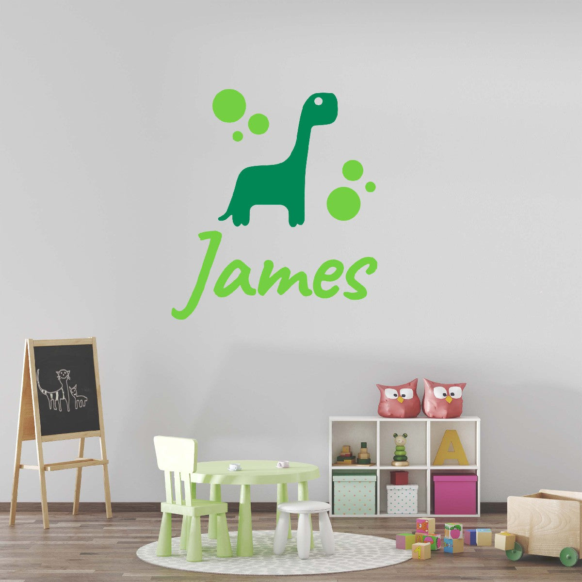 Personalized Name Stickers with Dinosaur - Durable Custom Name Stickers for Kids Bedroom - Easily-Applied Name Decals for Walls Doors Laptops - Cute Name Decal