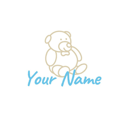 Personalized Name Stickers with Cute Teddy Bear - Durable Custom Name Stickers for Kids Bedroom Laptop Furniture - Lovely Name Wall Decals for Girls and Boys