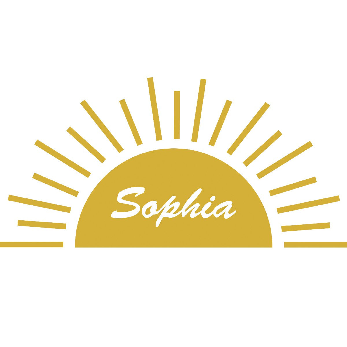 Personalized Name Stickers with Sun and Rays - Fade-Resistant Custom Name Stickers for Furniture Walls Laptops - Stunning Name Wall Decals for Girls and Boys