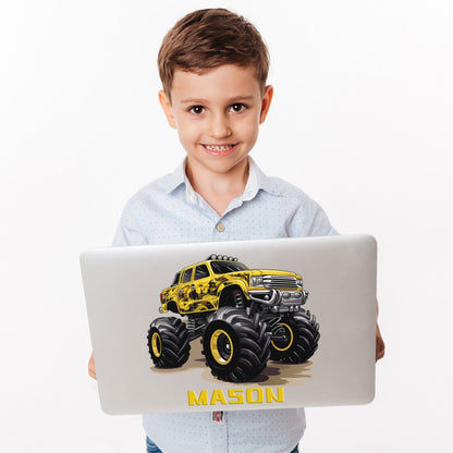 Grave Digger Monster Truck Wall Decal - Monster Truck Wall Decals for Kids Rooms -  Monster Jam Wall Decals for Kids Rooms - Colored Monster Truck Wall Stickers