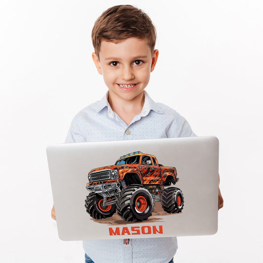 Monster Truck Decals for Boys Room - Colored Monster Truck Room Decor for Boys - Large Monster Truck Stickers - Monster Jam Wall Stickers
