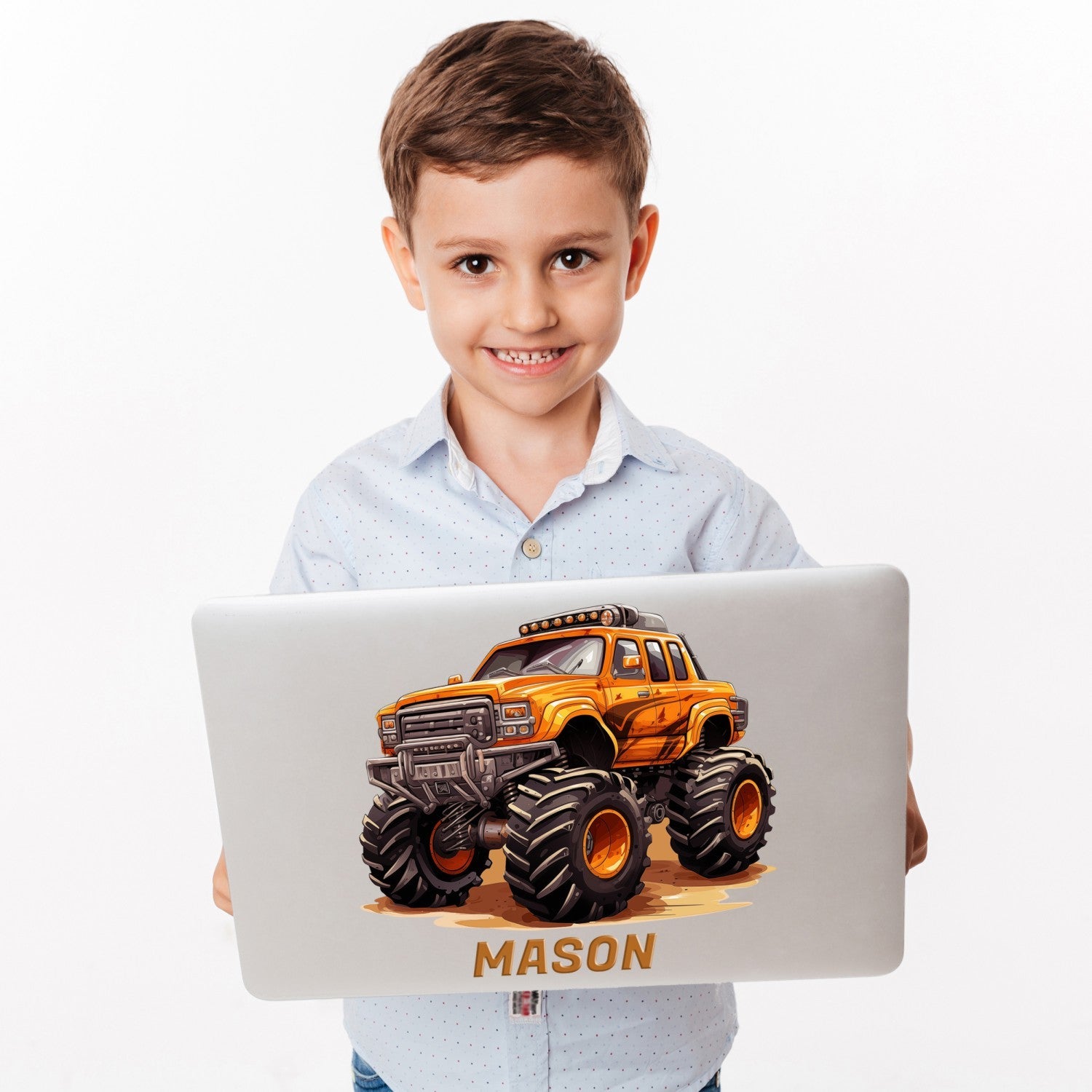 Monster Jam Wall Decals for Boys Room - Colored Wall Decal Truck - Custom Name Stickers for Wall with Monster Truck - Monster Truck Wall Art
