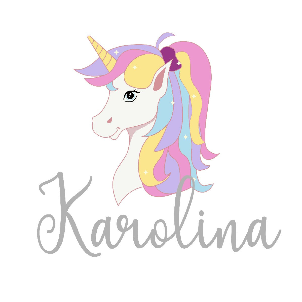 Personalized Unicorn Wall Decals - Customizable Designs Featuring Your Child's Name - Magical Realms with Colored Unicorn Vinyl Stickers