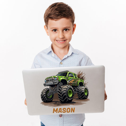 Monster Trucks Stickers - Personalized Wall Decal for Boys - Cars Wall Decals for Boys Room - Boys Wall Stickers for Bedroom - Car Wall Decals for Boys Room