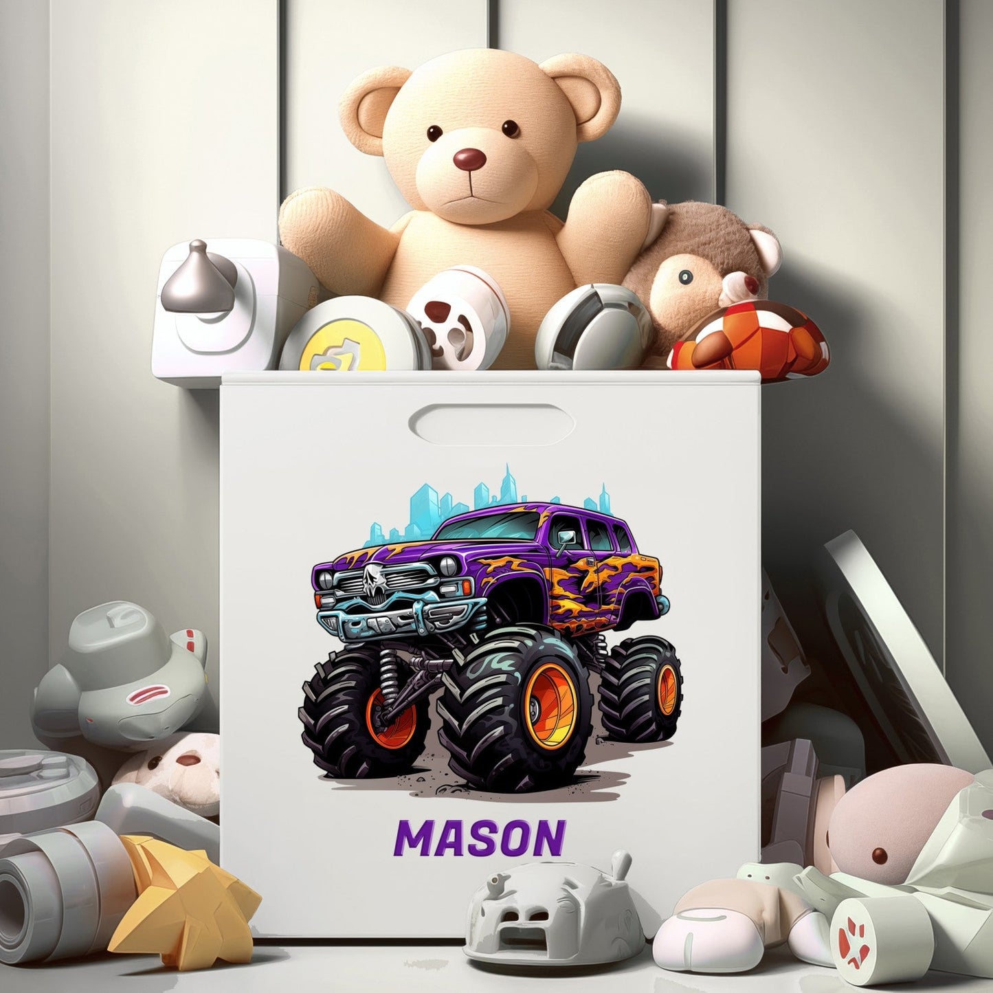 Car Truck Wall Decals - Monster Jam Wall Decals for Boys Room - Colorfull Truck Wall Decals - Monster Truck Wall Stickers - Kids Truck Wall Decals