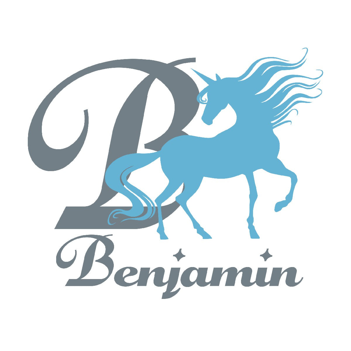 Personalized Unicorn Monogram Wall Decals - Elevate Kids' Rooms with Custom Vinyl Stickers - Magical Designs, Name Monograms, and Enchanting Imagery for Room Decor