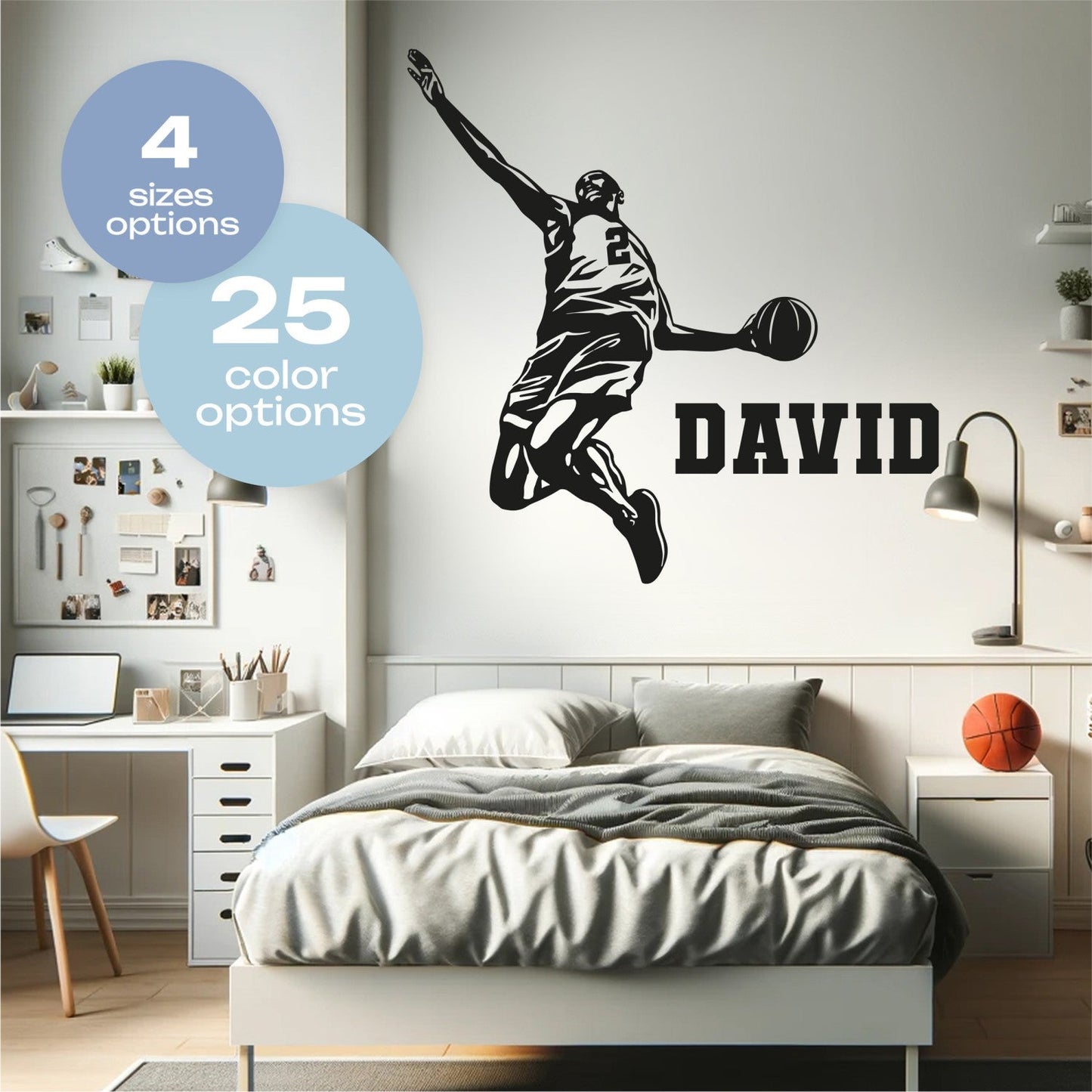 Boys Room Basketball Decals
