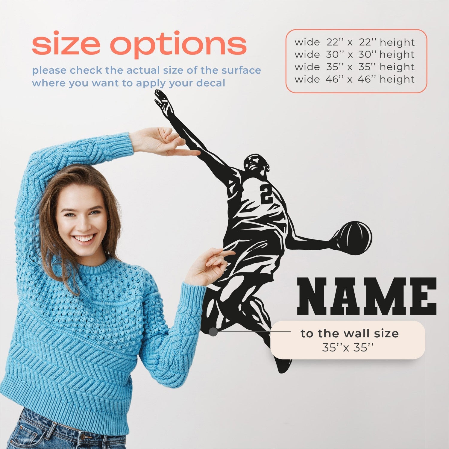 Custom Basketball Wall Decal
