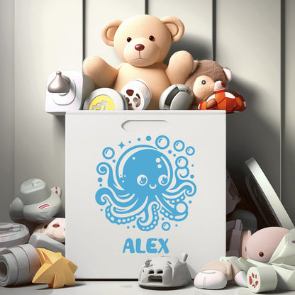 Wall Decals Octopus - Personalized Name Wall Decal - Octopus Wall Decal - Animal Wall Decals for Nursery - Personalized Wall Decals with Custom Name Design 01