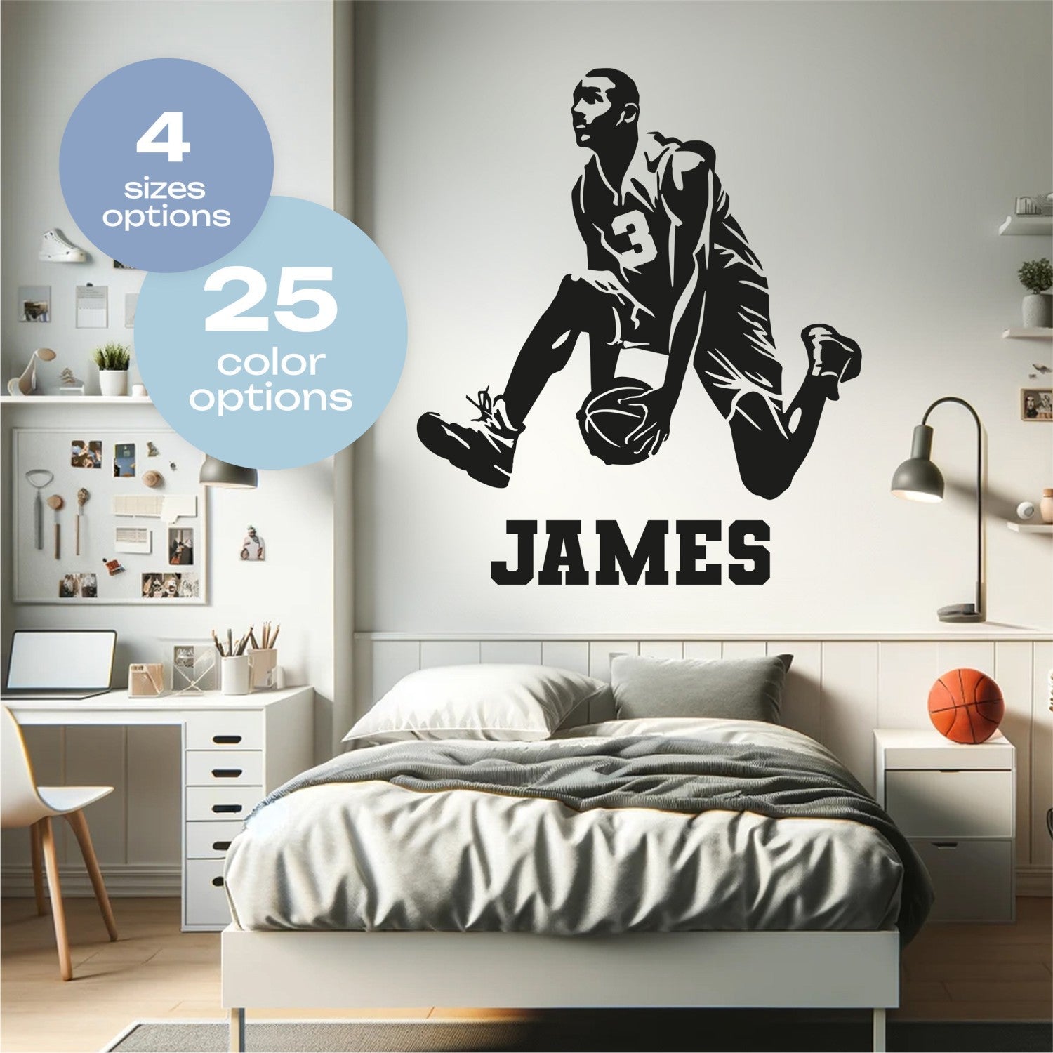 Boys Room Basketball Decals
