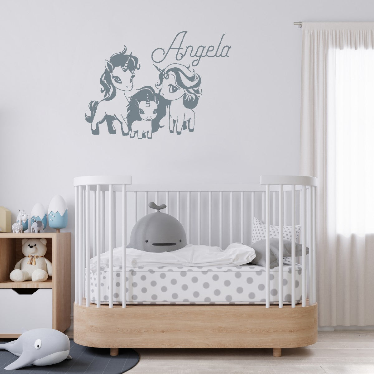Personalized Name Wall Decal Family Unicorn - Vinyl Stickers Featuring Customizable Name - Bring Magic Home with Enchanting Unicorn Wall Designs