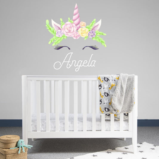 Custom Colored Unicorn Wall Stickers - Personalize Your Kid's Room  with Magical Vinyl Stickers - Cute  Designs with Unicorn Sticker Wall Decal