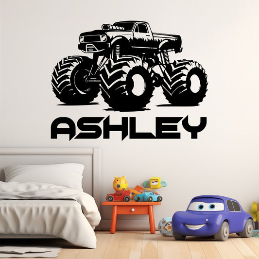 Monster Jam Wall Decals for Boys Room - Truck Fathead Decals for Boys Room - large monster truck stickers - Monster Truck Wall Decals