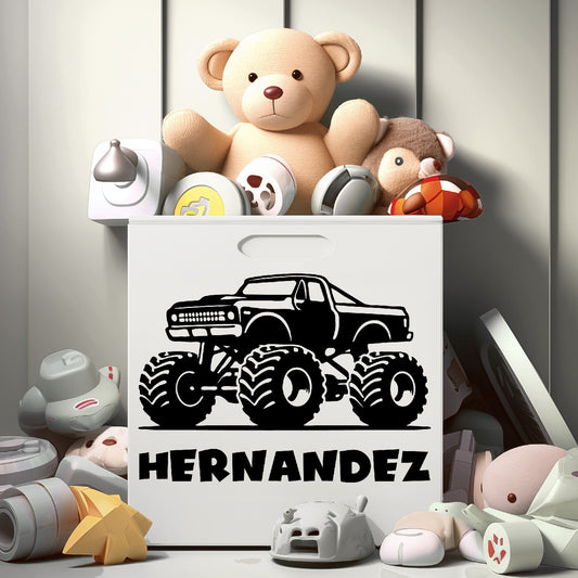 Personalized Monster Trucks Stickers with Name - Boys Wall Stickers for Bedroom - Cars Wall Stickers - Monster Truck Decals for Boys Room