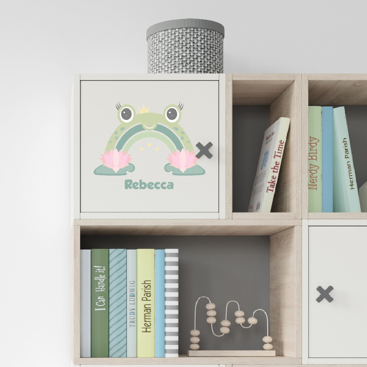 Boho Rainbow Wall Stickers - Cute Rainbow with a Little Toad Decal for Nursery and Girls Bedroom Decor - Boho Rainbow Wall Decal with Name