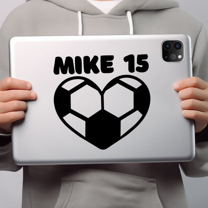 Soccer Silhouette Wall Decal - Wall Decal Soccer Players - Custom Name Wall Decal Soccer - Personalized Custom Soccer Player Wall Decal