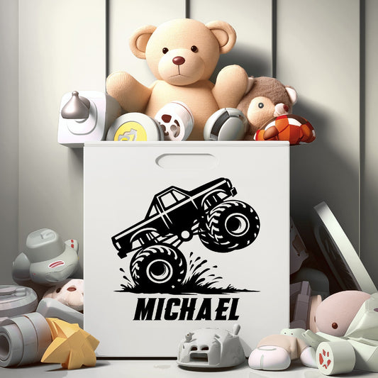 Monster Truck Decals for Boys Room - Custom Wall Stickers Personalized - Grave Digger Monster Truck Wall Decal - Monster Truck Vinyl Decal