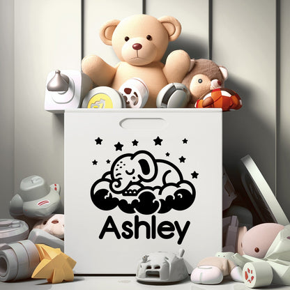 Elephant Wall Stickers - Personalized Animal Wall Stickers for Nursery Room - Personalized Elephant Wall Decals - Elephant Name Wall Decal