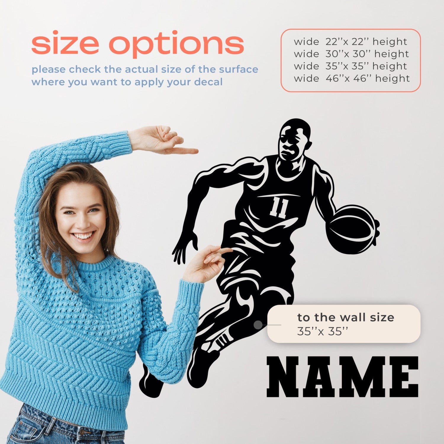 Custom Basketball Wall Decal