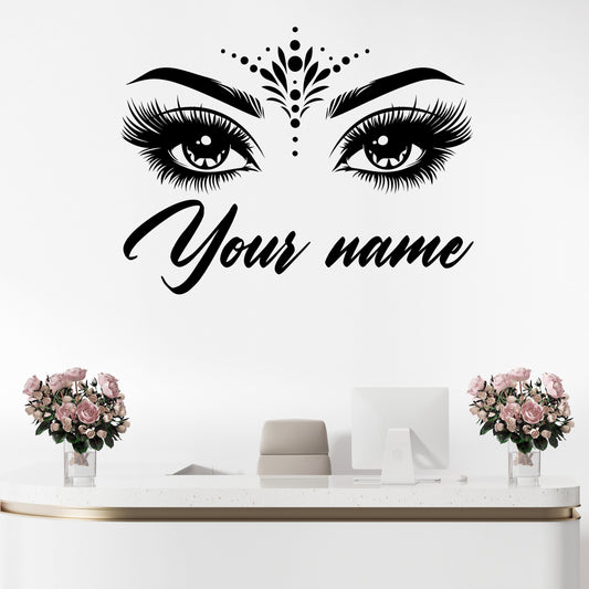 Lash Decals for Walls - Makeup decals for walls - make up wall stickers - Lash Decals for Walls - Eyelash Wall Decals Salon - Eyelash Window Decal
