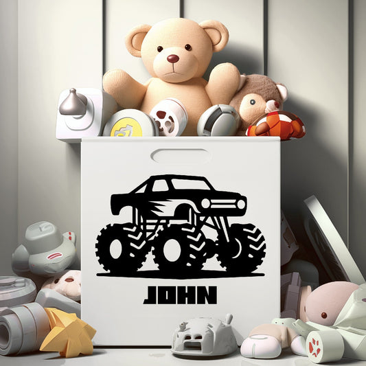 Monster Truck Wall Art Stickers - Monster Truck Decor for Boys Room - Car Wall Stickers for Boys Room - Monster Truck Wall Decals for Kids Rooms