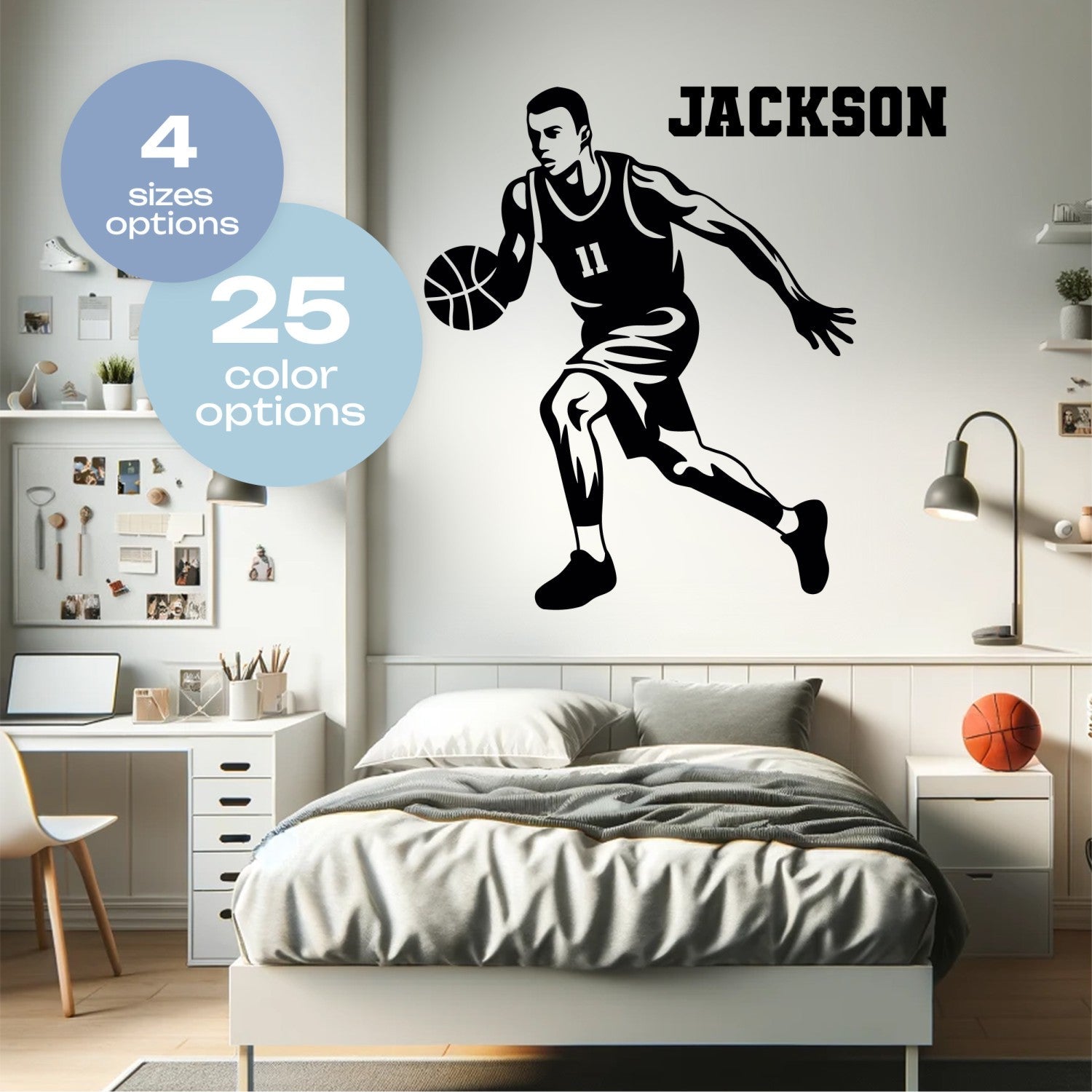 Boys Room Basketball Decals