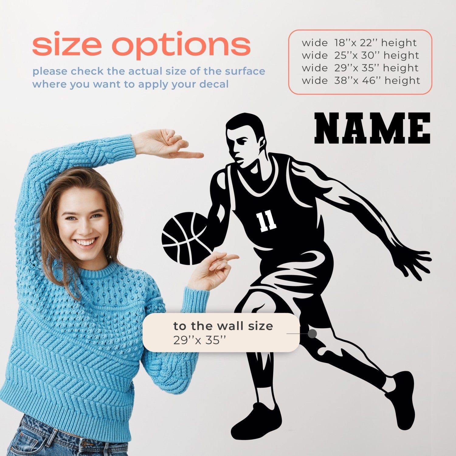 Custom Basketball Wall Decal