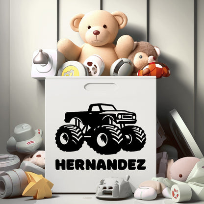 Monster Truck Stickers - Monster Truck Decal with Custom Namefor Wall - Monster Truck Decor For Boys Room - Monster Truck Wall Stickers