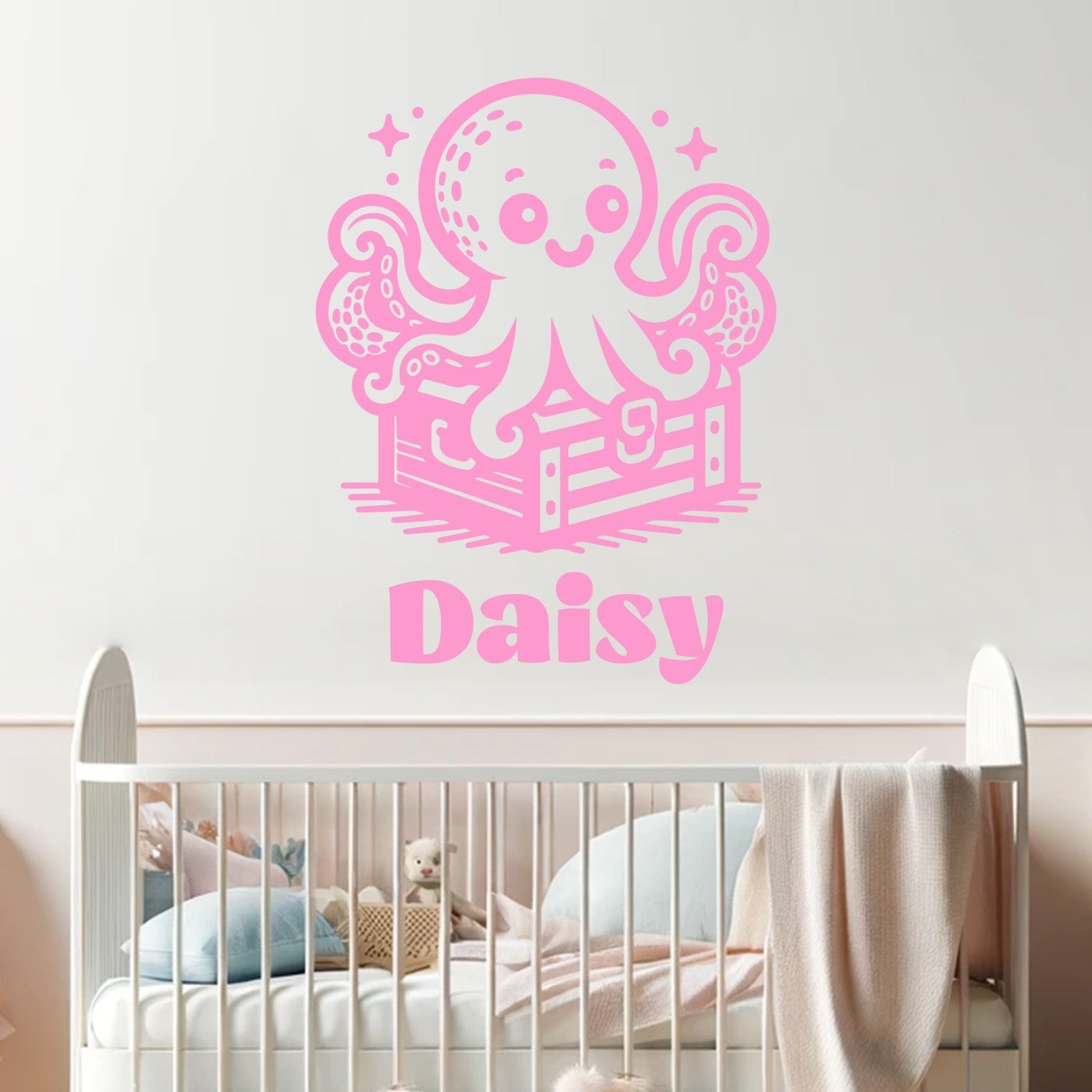 Deer Stickers for Walls - Animal Wall Stickers for Nursery - Custom Name Wall Decal - Personalized Wall Decor with Animals - Deer Nursery Decals