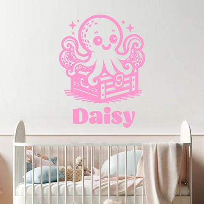 Deer Stickers for Walls - Animal Wall Stickers for Nursery - Custom Name Wall Decal - Personalized Wall Decor with Animals - Deer Nursery Decals
