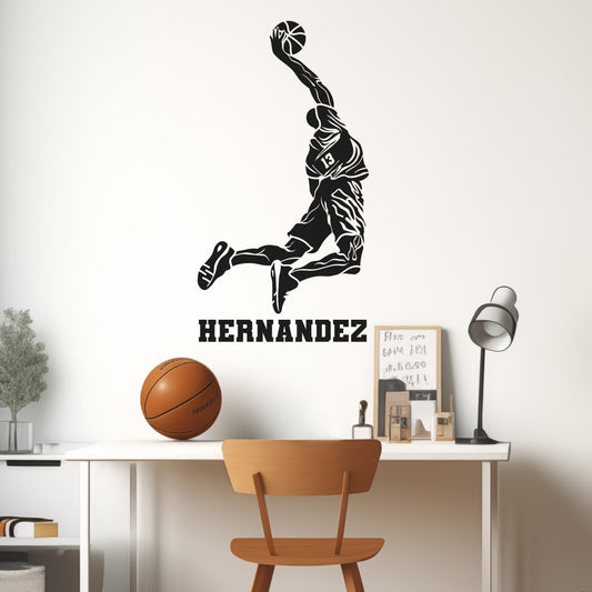 Personalized Basketball Decal - Custom Basketball Stickers - Basketball Wall Decor for Boys Room - Basketball Decor for Boys Room