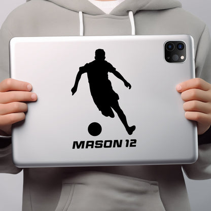 Soccer Player Wall Decal - Wall Soccer Decal - Wall Decal Soccer Players - Large Soccer Player Wall Decal - Custom Soccer Name Wall Decal
