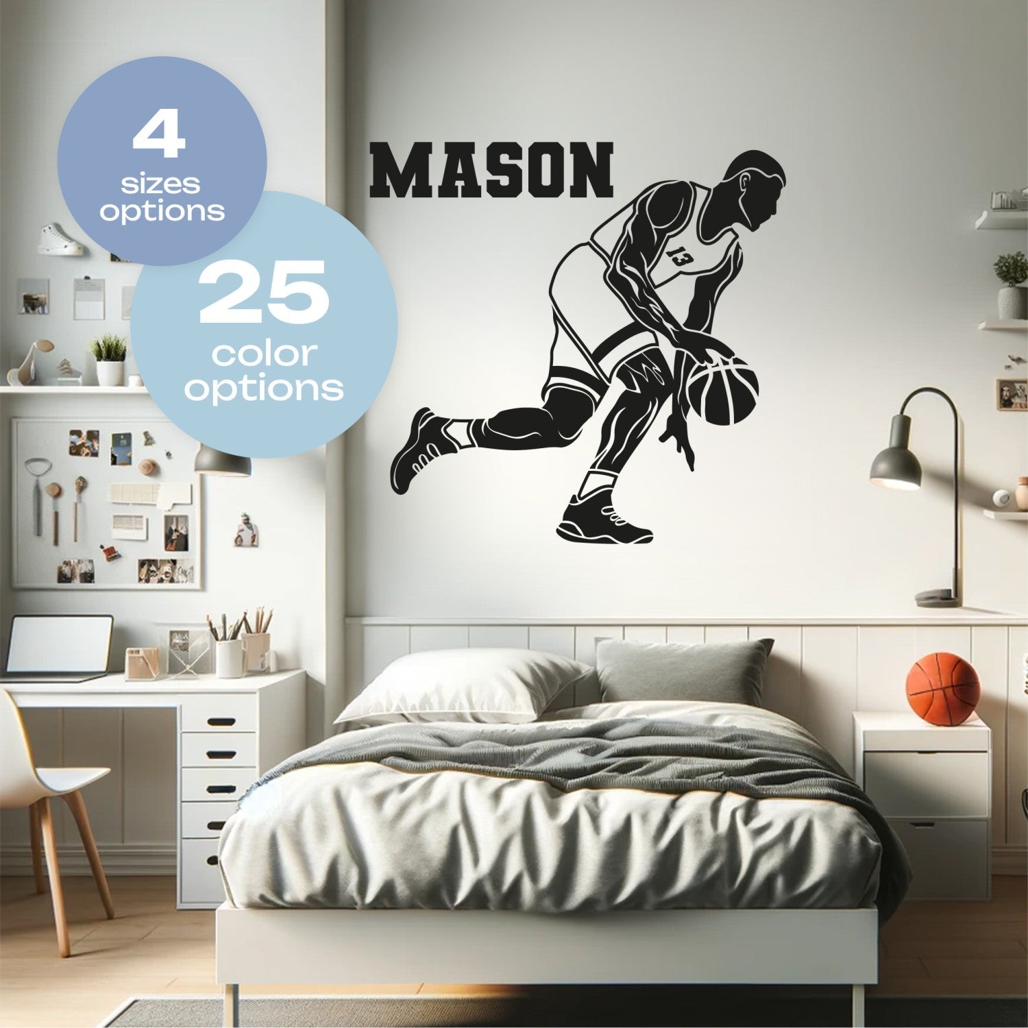 Boys Room Basketball Decals