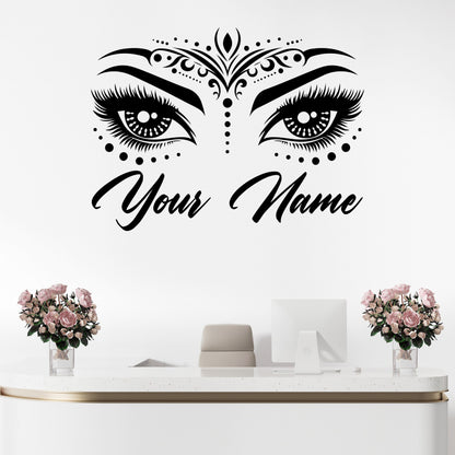 Eyebrow Wall Decal - Eyelash Wall Decal Stickers - Eyelash Wall Decals - Bedroom Wall Decal - Eyelash Eyebrow Wall Sticker - Eyelash Window Decal