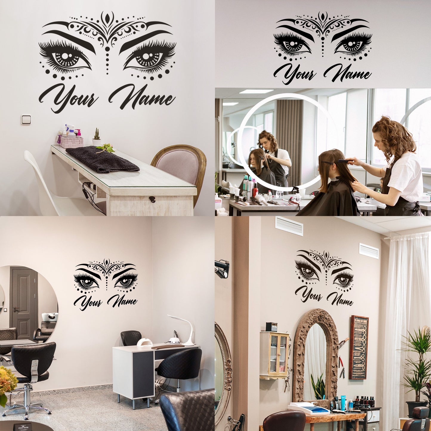 Eyebrow Wall Decal - Eyelash Wall Decal Stickers - Eyelash Wall Decals - Bedroom Wall Decal - Eyelash Eyebrow Wall Sticker - Eyelash Window Decal