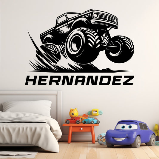 Monster Truck Wall Decals for Kids Rooms - Boys Bedroom Wall Stickers Monster Trucks - Monster Trucks Wall Stickers - Cars Wall Decals for Boys Room