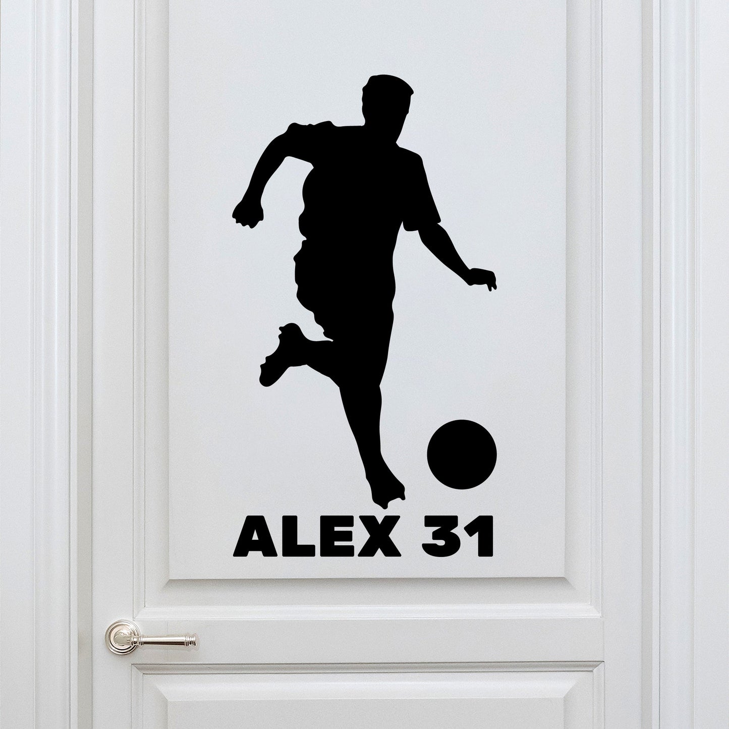 Soccer Wall Decal - Personalized Custom Soccer Player Wall Decal - Wall Decal Soccer Players - Personalized Custom Vinyl Wall Decal Soccer