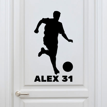 Soccer Wall Decal - Personalized Custom Soccer Player Wall Decal - Wall Decal Soccer Players - Personalized Custom Vinyl Wall Decal Soccer