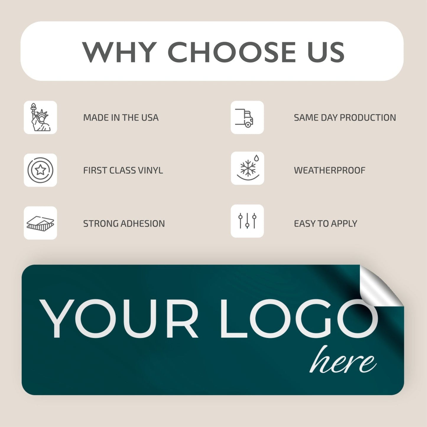 Custom Stickers for Business Logo -  Business Stickers Customize Logo - Custom Logo Stickers for Business - Personalized Stickers Labels for Business
