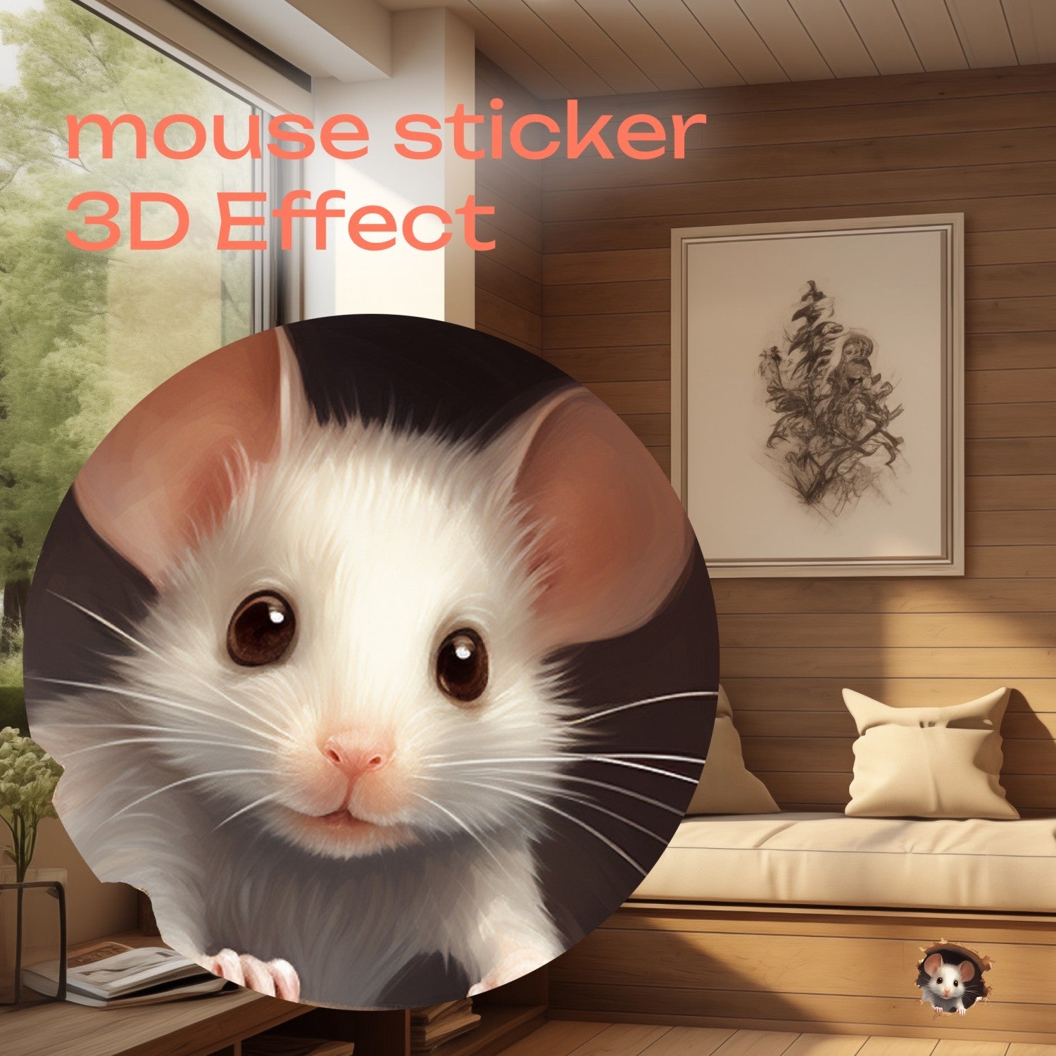 Mouse Hole  Decal